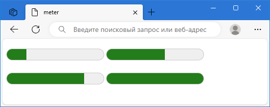 Размеры <meter> в браузере Edge